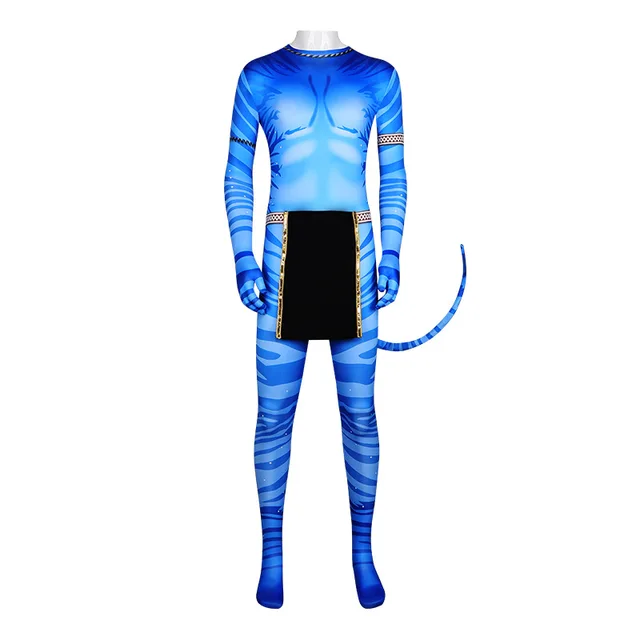 Bambini Adulti Avatar 2 Cosplay Costume Film Jake Sully Neytiri Tuta Tuta  Zentai Tute Halloween Party Costume Zentai