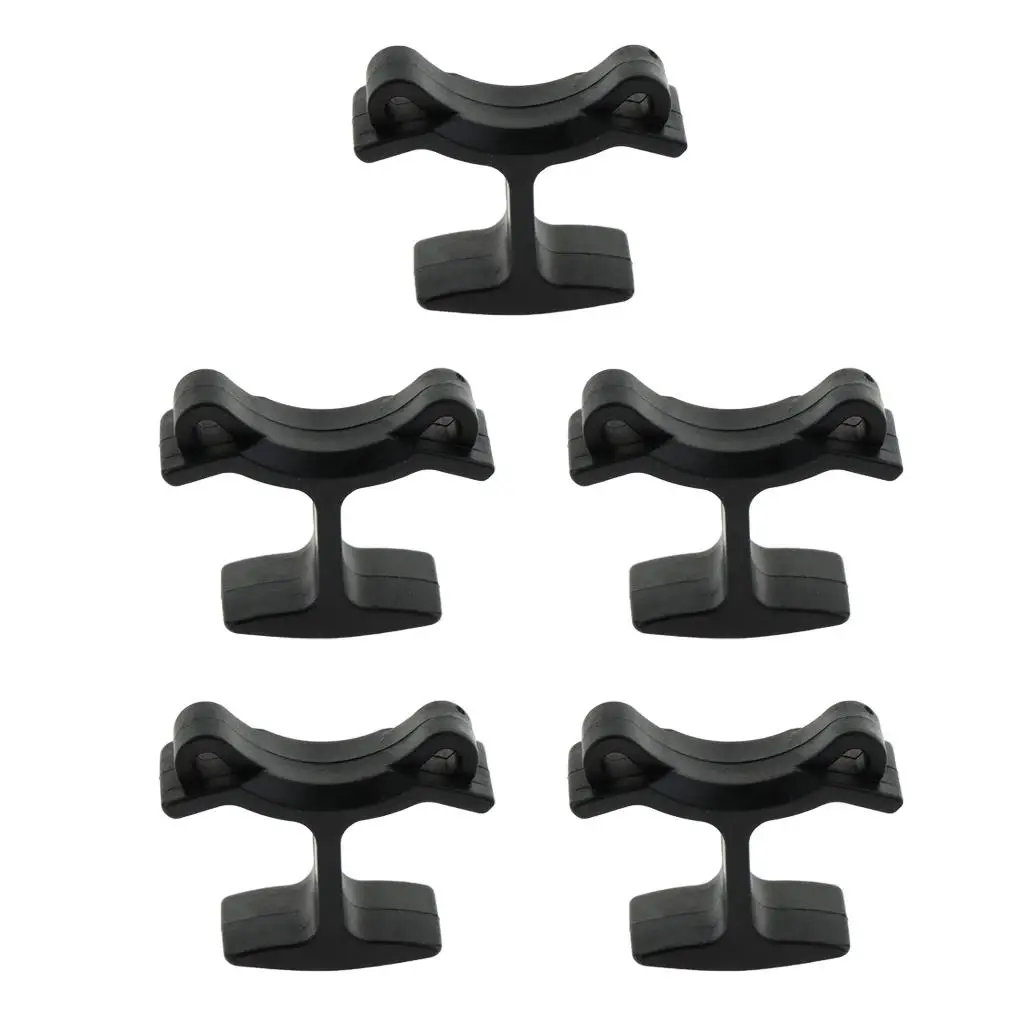Perfeclan 5 Pack Referee Whistle Finger  Holder for Basketball Trainer Fingers Clamp Accessories Black