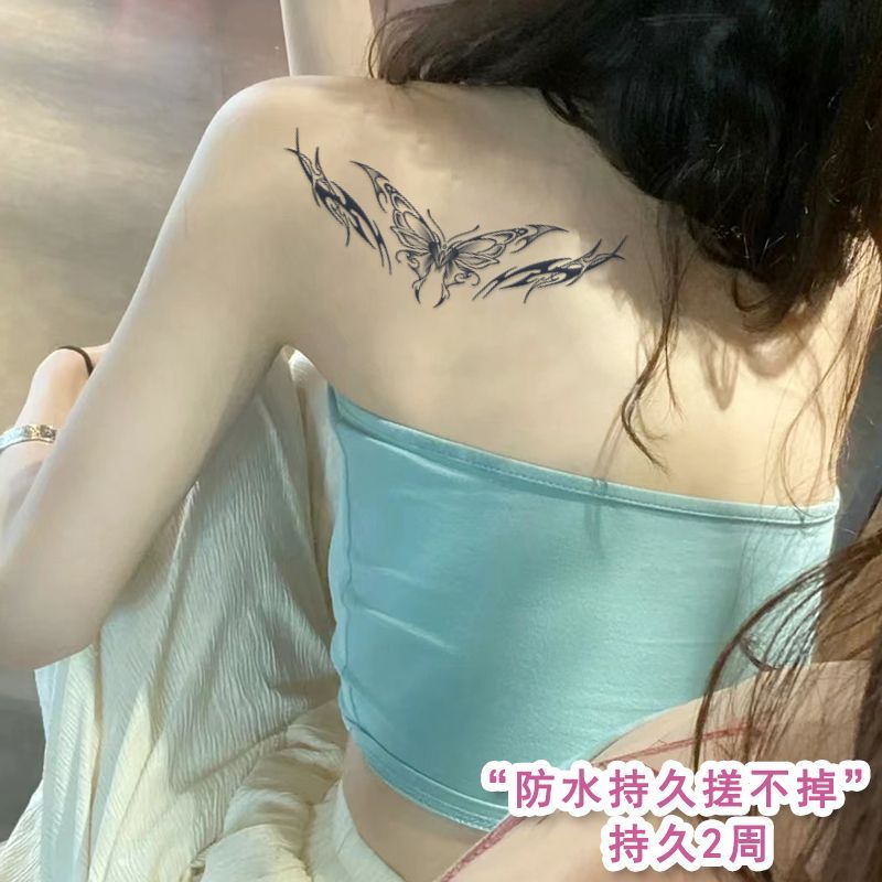 Kräuter Sucubus Schmetterling Tattoo Aufkleber für Frauen sexy Kunst temporäre Tattoos dauerhafte wasserdichte Bauch gefälschte Tattoo Aufkleber – Detail 5