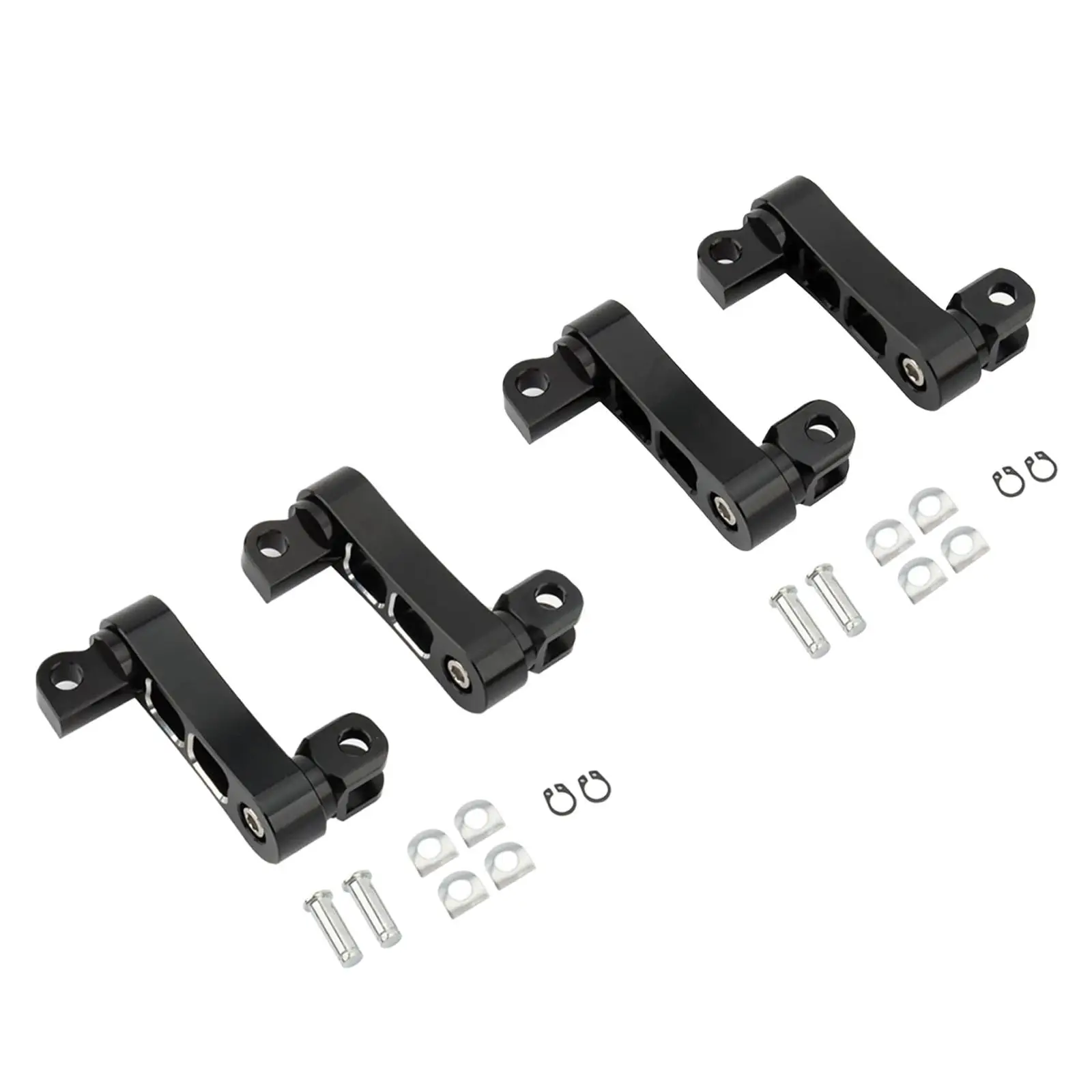 Motorcycle Passenger Footpegs Extensions 500264235A2 Aluminum Stable Performance and Screws Foot Peg Clamp Support Adjustable
