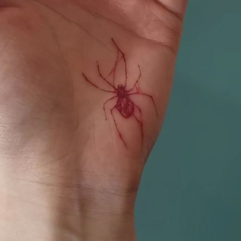 Rote Spinne Muster temporäre Tattoos für Frauen Arm sexy wasserdichte Tattoo Aufkleber niedliche Kunst dauerhafte Cartoon y2k gefälschte Tätowierung – Detail 8