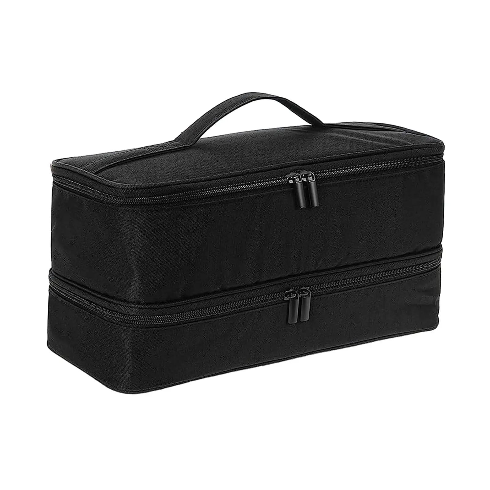 Travel Case Hair Dryer Storage Bag Curling Organizer Bag Large Makeup Case Double Layer Carrying Case for Home, Business Trip