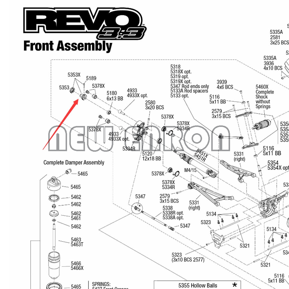 New enron #5353 4pcs Aluminium 17mm Sechs kant Radmuttern Naben mit Thread lock für RC Traxxas 1/10 Revo Gipfel Slayer Pro 4 x4 t-maxx – Detail 3