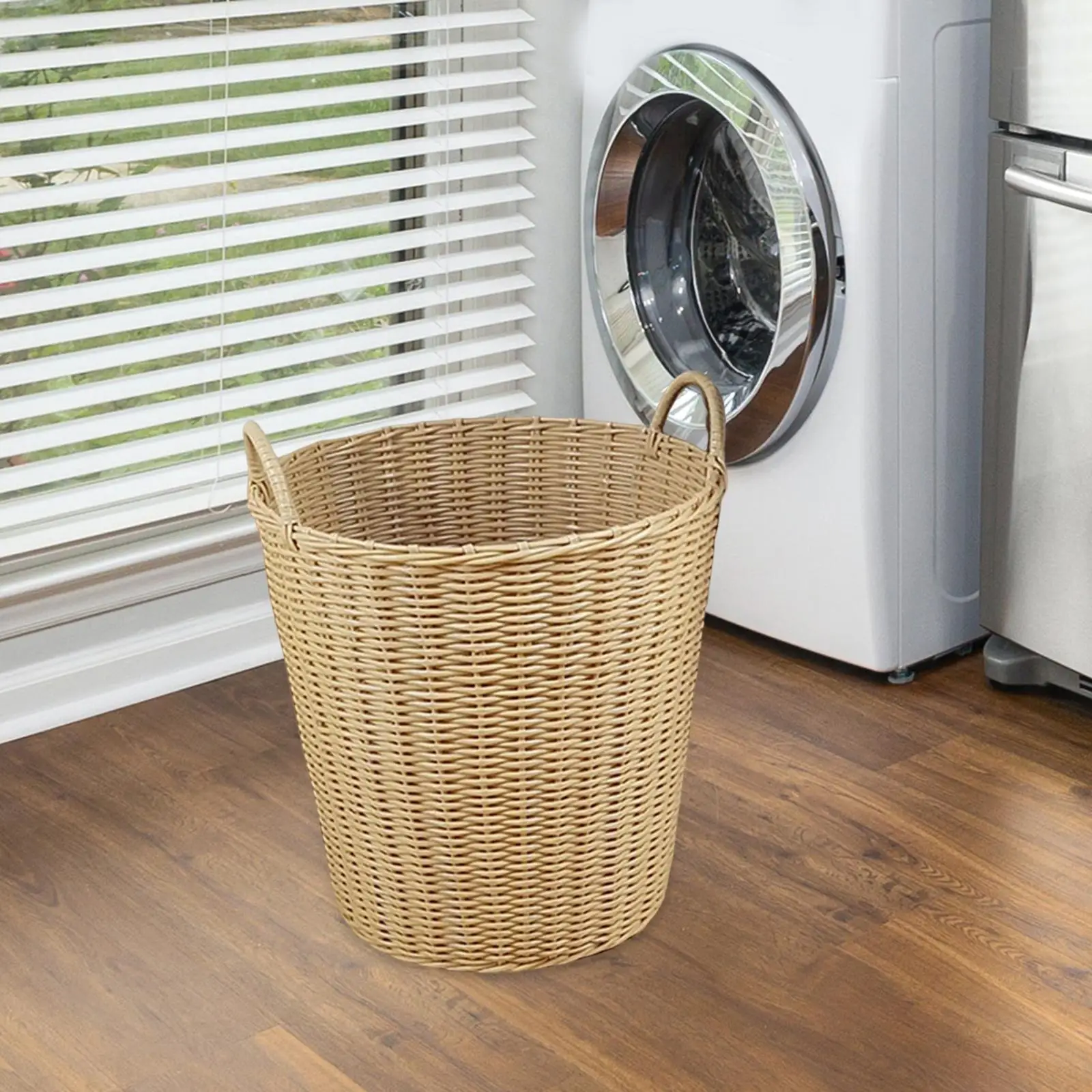  Basket Bins, with Handles, Freestanding Tall Large Laundry Basket,