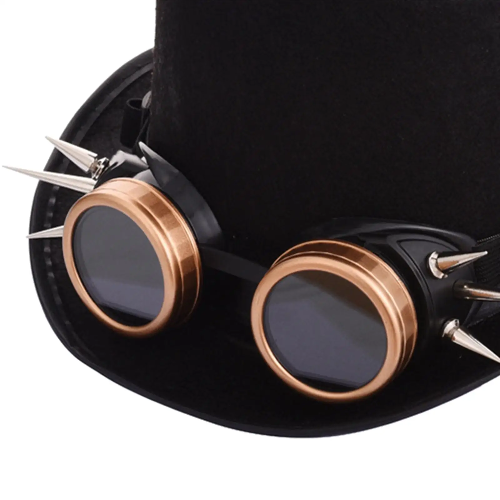 Vintage Style Steampunk Top Hat with Goggles Party Cosplay Accessory Halloween Party Hat Head Gear Punk Top Hats for Women Men