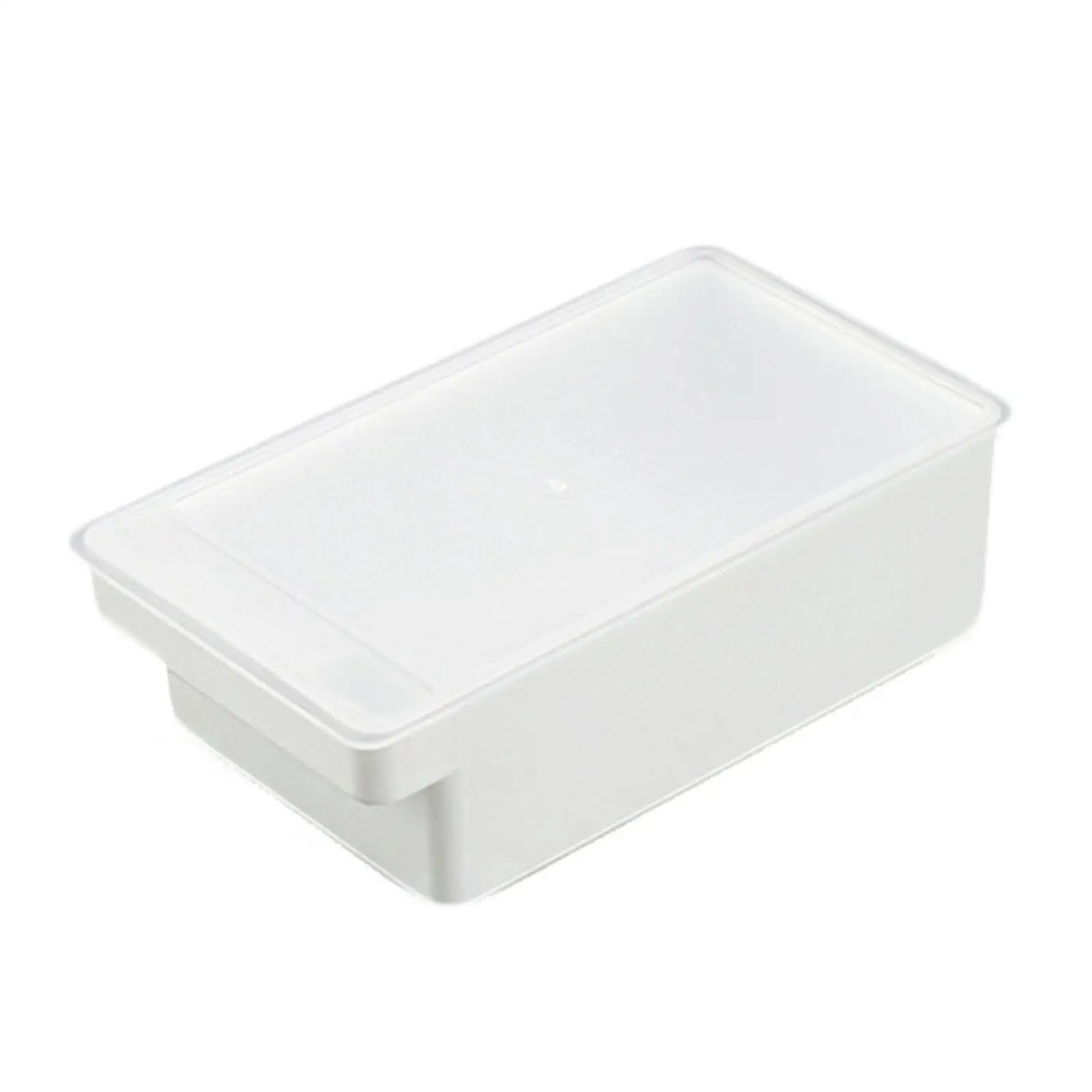 Butter Cutting Storage Box Butter Keeper with Cover White for Refrigerator