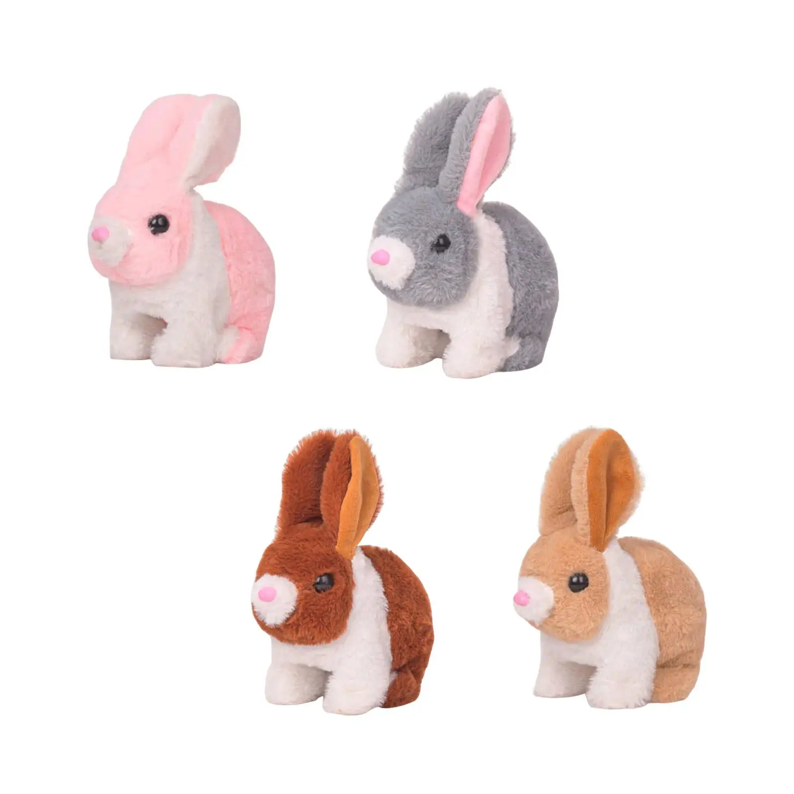 Electric Rabbit Toys Plush Toy, Stuffed Animal Wiggling Ears, Realistic, Early Education for Easter Holiday Kids Toy