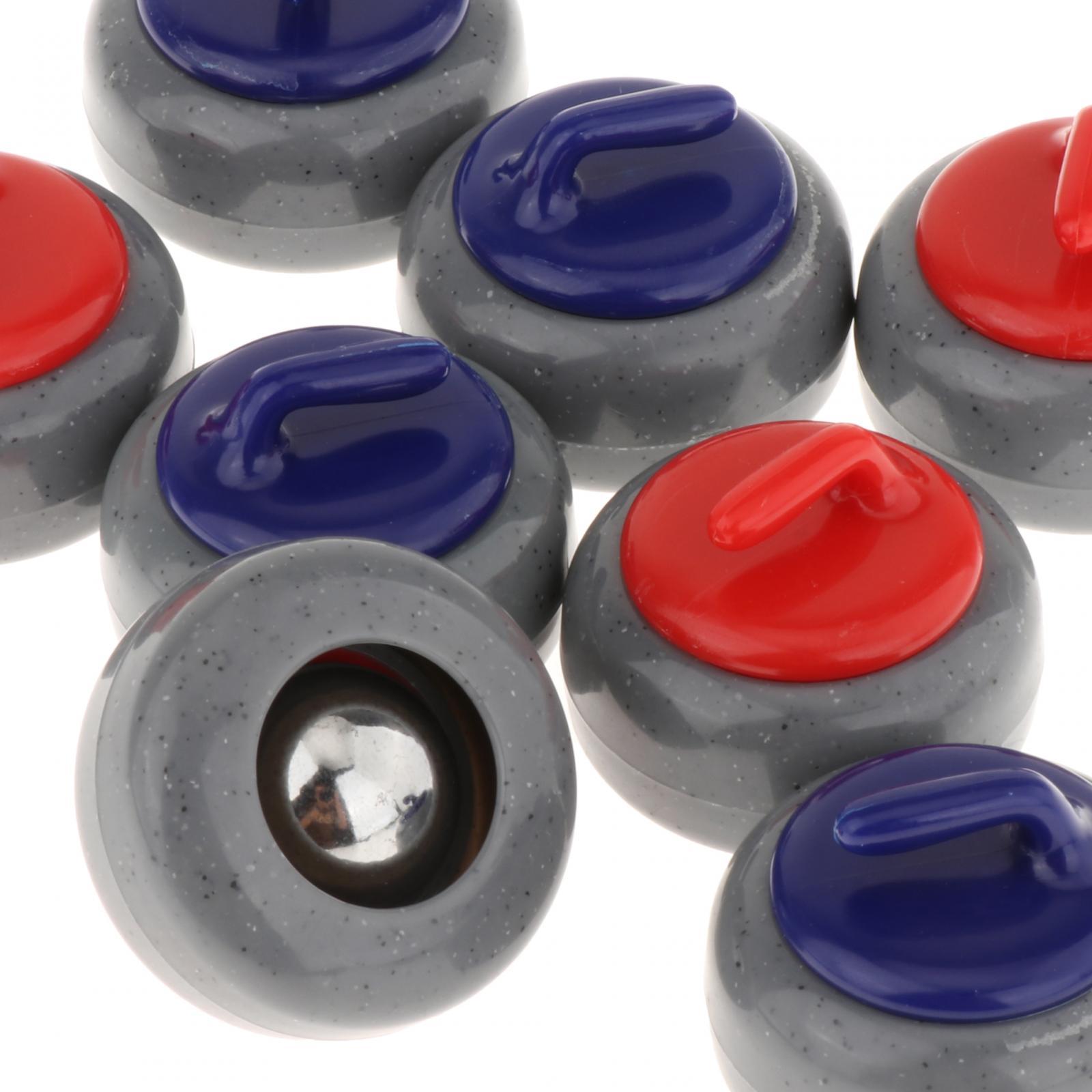  8x Tabletop Curling Game Pucks Floating Curling Ball Kids Adults Travel Portable Sports Toy Replacement Shuffleboard Rollers 