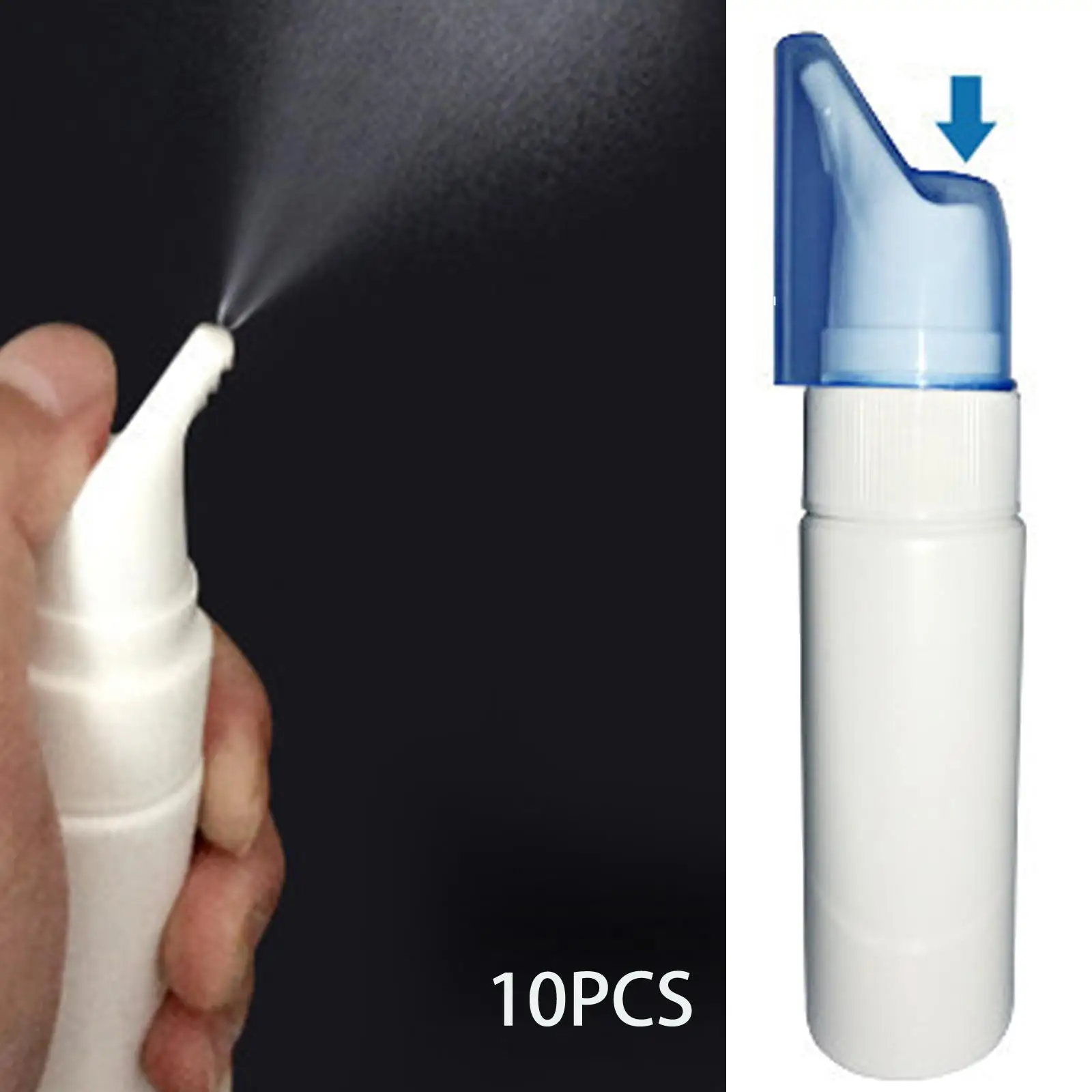 10x 70ml Empty Spray Neti Pot Multipurpose for Women Men Empty Bottles Nasal Cleaner Nasal Wash Bottle Comfortable to Use