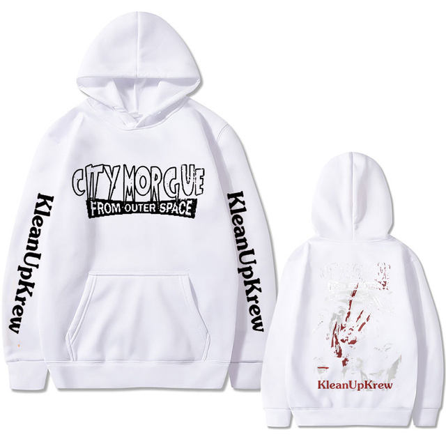 Rapper City Morgue Double Sided Print Hoodie Men Women Fashion 