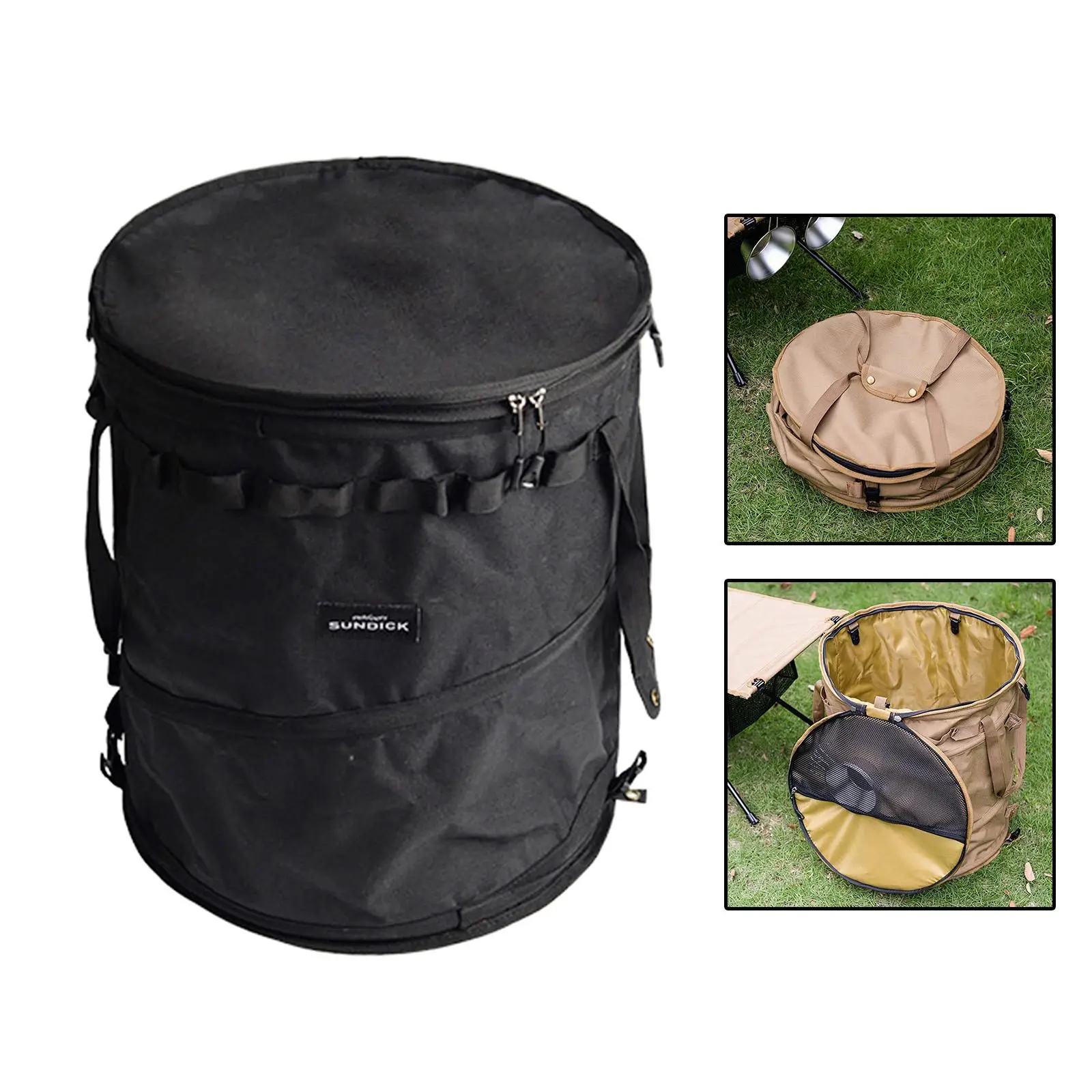 Camping Trash Can Foldable Dirty Clothes Basket Portable for Garden Picnic
