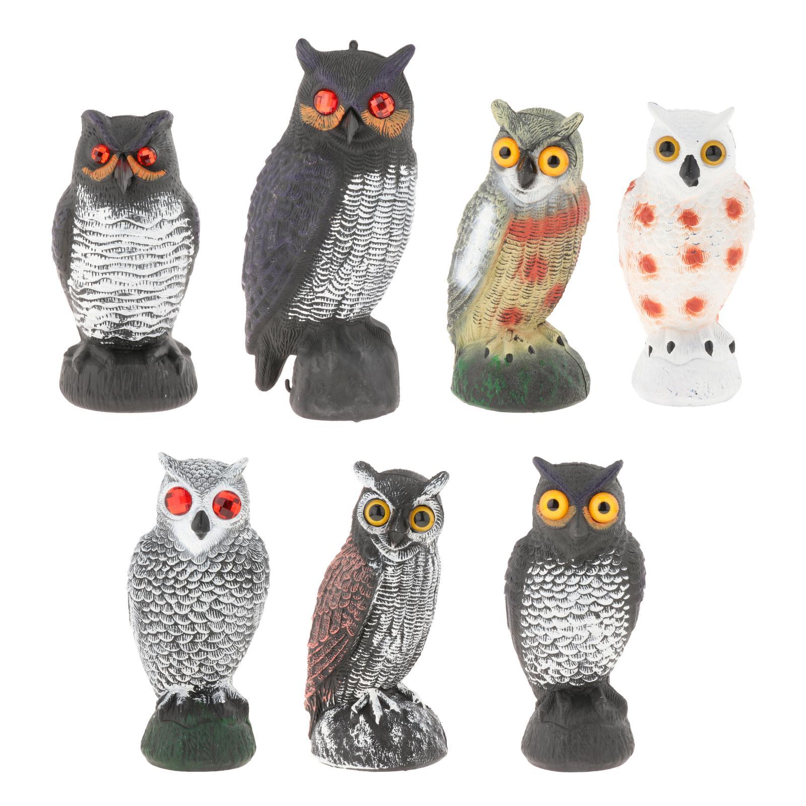 Description Picture 2 of itemFake Owl Decoy Hunting Deterrent Bird Reject Pigeon Cat Crow Scarer Repeller Pest Control for Hunting