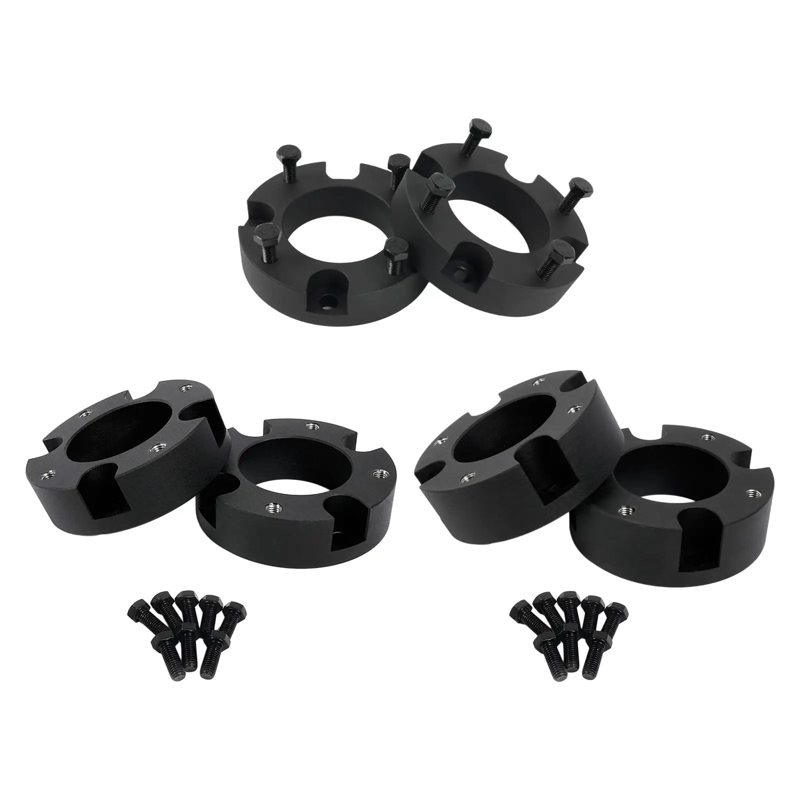 Black Leveling Lift Set Replaces Billet Wheel Spacers for Toyota for tundra