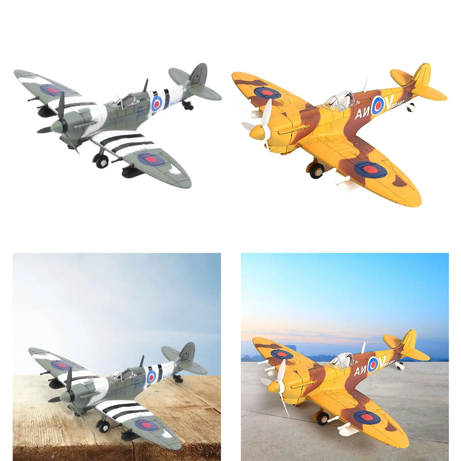 1/48 Airplane Model Airplane Desktop Decor Assembly Assemble Toy Creative 3D Puzzles Fighter Building Blocks Set Airplane Puzzle