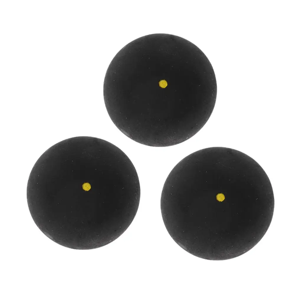 Professional Pack of 3 Single Trainning Squash Balls for Practice Training
