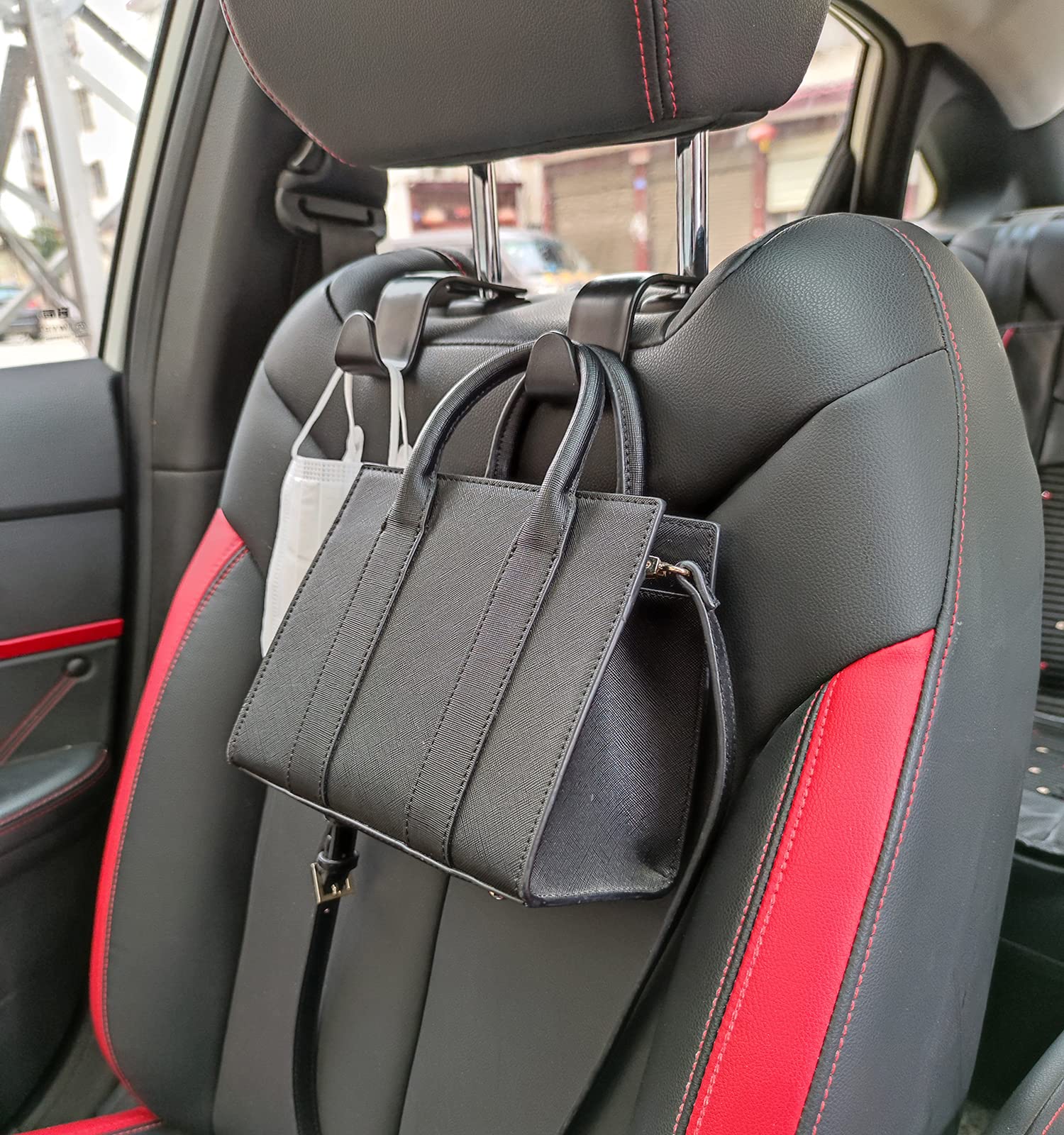 Car Seat Back Hooks Trunk Organizer Vehicle Headrest Hanger Clips Durable Truck Handbag Storage Hanger Car Accessries 1/2/4Pcs
