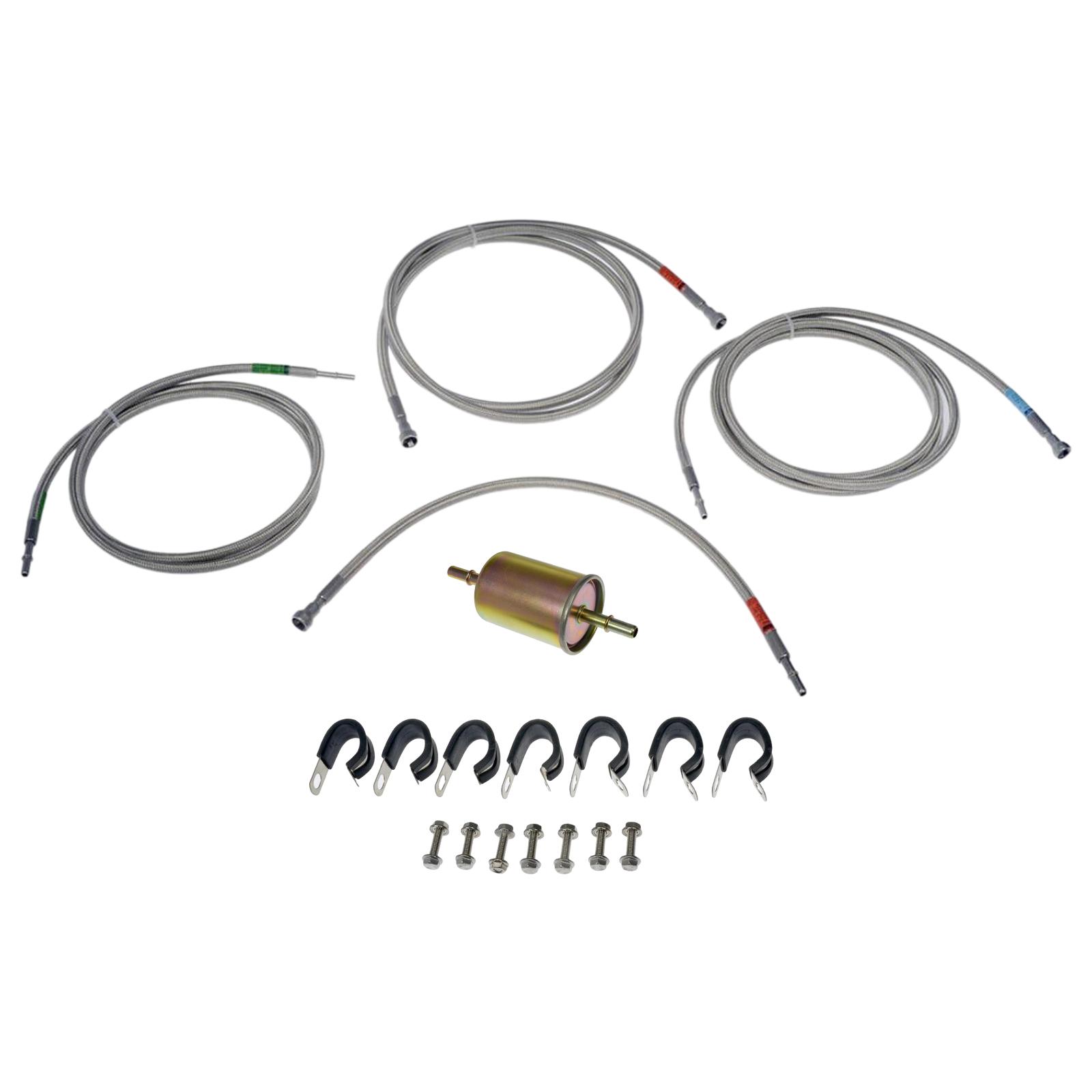 Fuel Line Set 819-840 Repair Parts Replaces Durable Easy Installation Spare Parts Accessories Metal Flexible for GMC Sierra