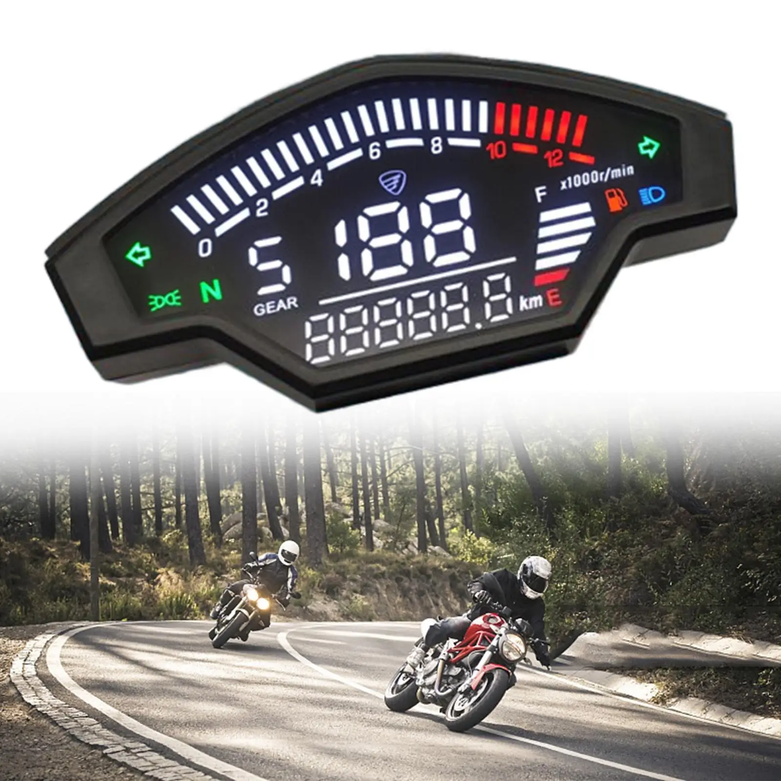 Motorcycle Speedometer LCD Digital Display for Vortex200 Refit