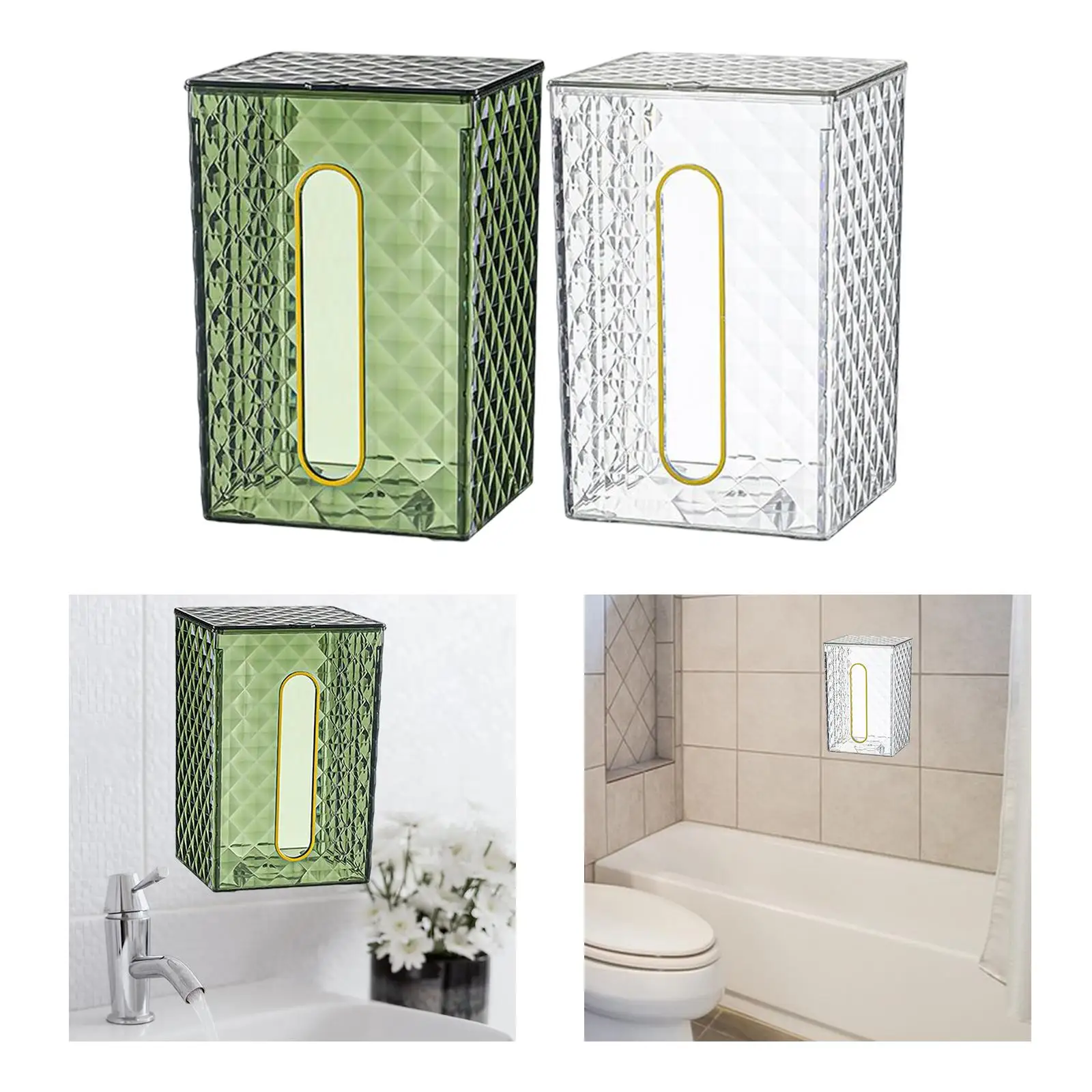Toilet Paper Tissue Wall Mounted Organizer Strong Bearing Modern Decorate Storage Facial Napkin Box Cover for Home