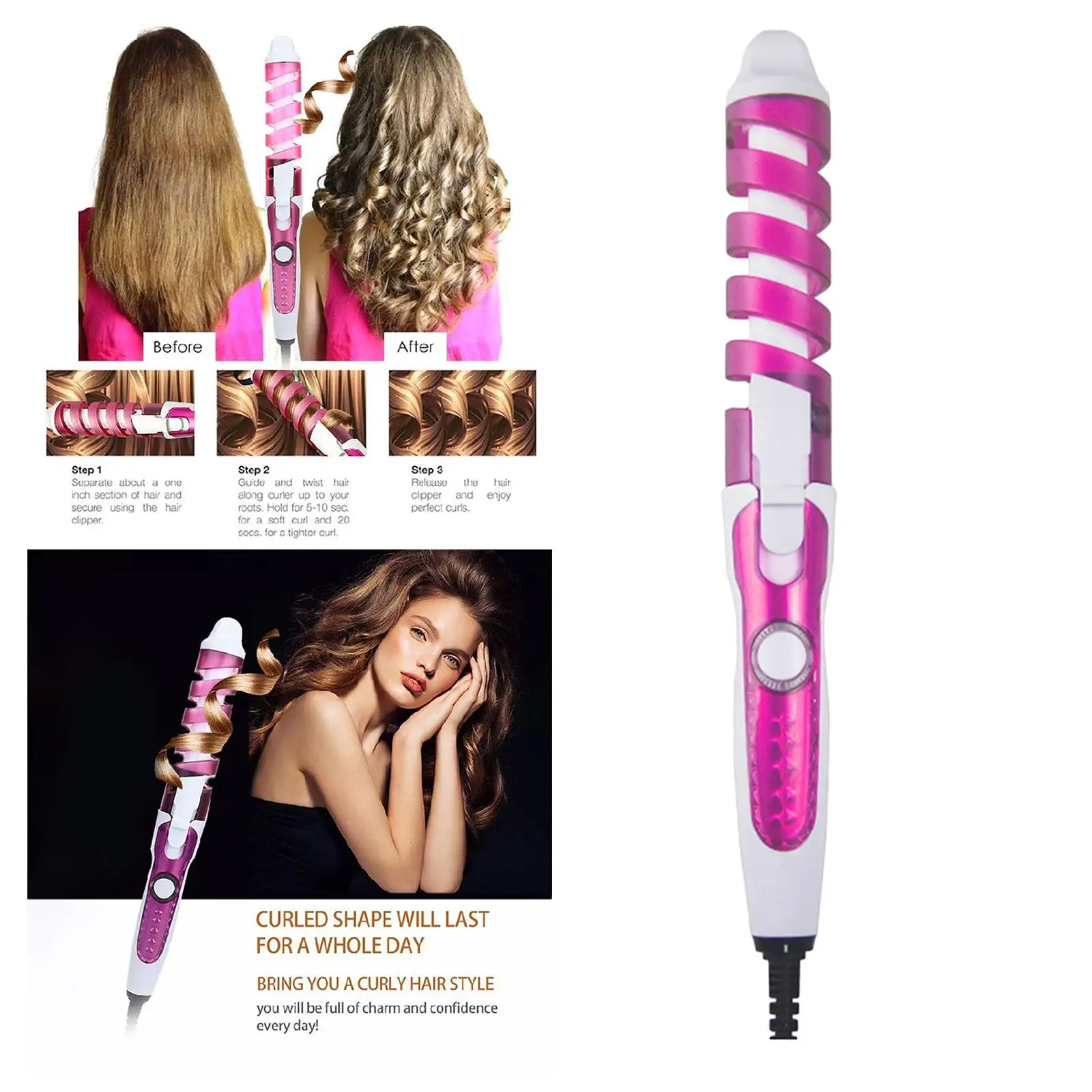 Professional  Ceramic Hair ing Iron Wand High Quality Hair Iron EU