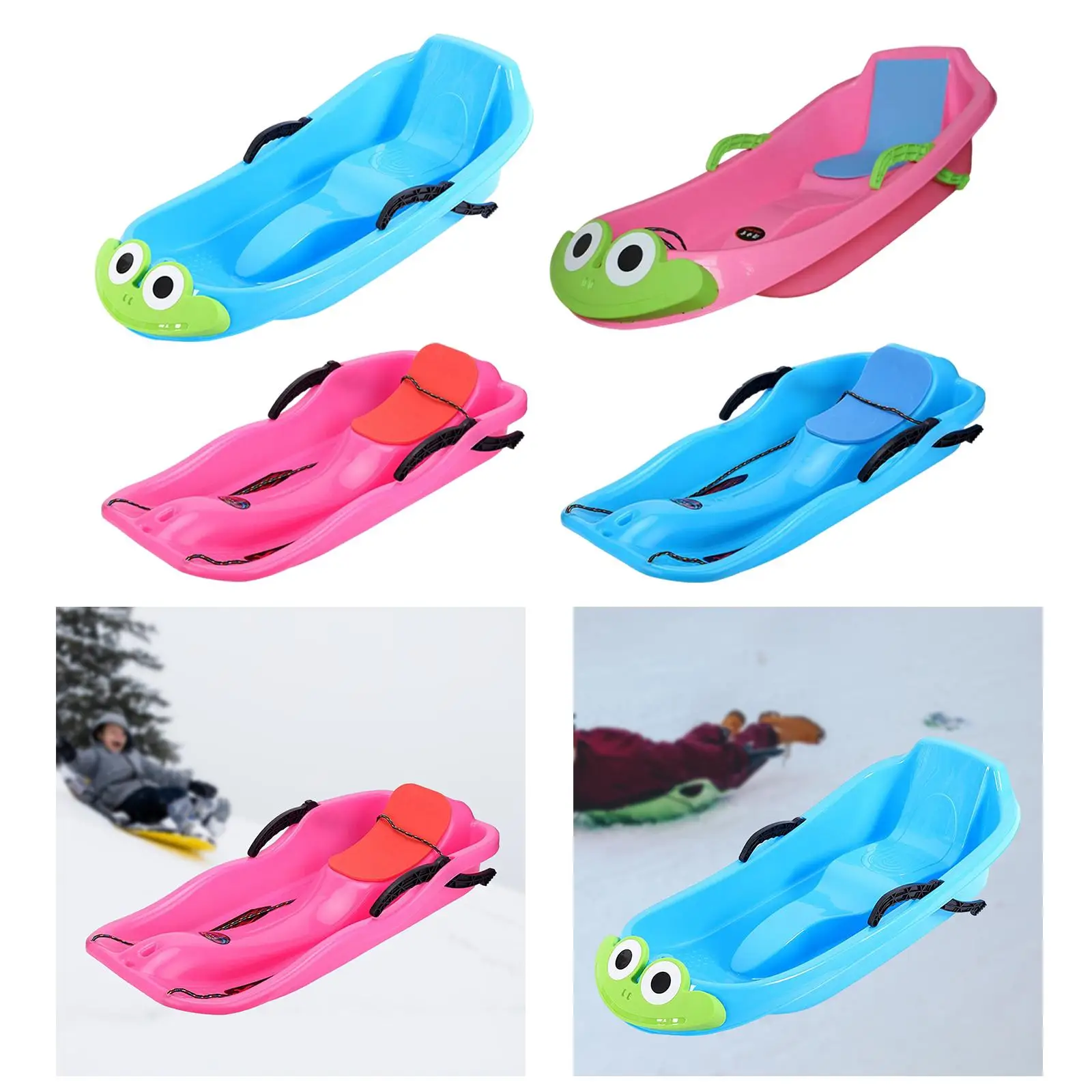 Heavy Duty Snow Sled Grass Sand Slider Wear Resistant Skiing Board Snowboard Outdoor Sports Toboggan Sleigh for Skiing Skating