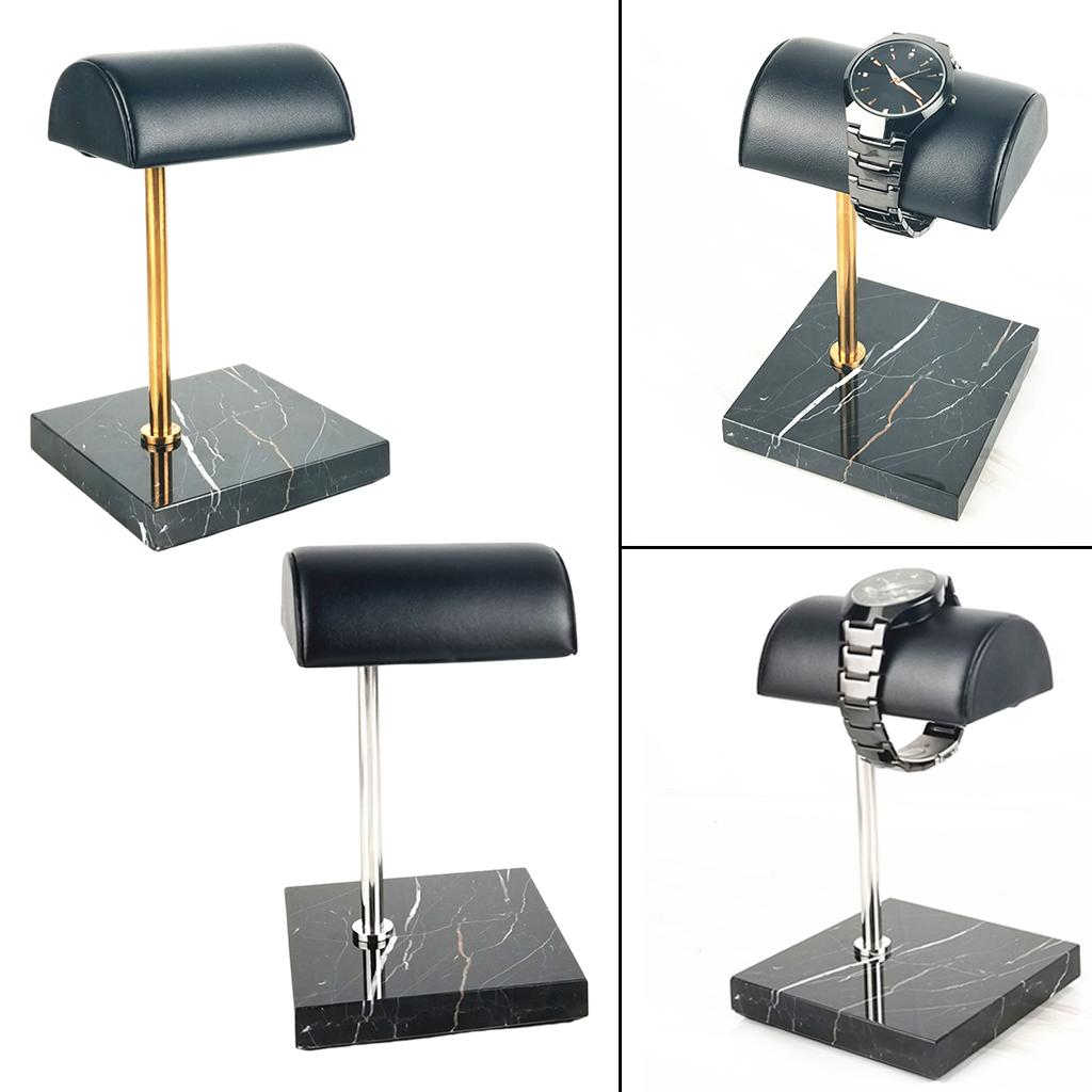 Marble Base and Leather Watch Display Stand For Bracelet Necklace Watch Box Jewelry Organizer Watch Table Top, Placement Holder