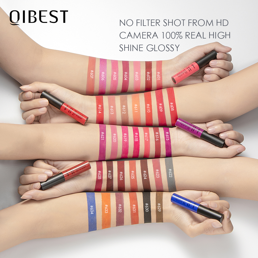 Best of QIBEST Brand 34 Colors Liquid Lipstick Waterproof Matte Nude Lipstick Pigment Red Long Lasting Lip Gloss Women Makeup Lipgloss Reviews & Tips - Image 5