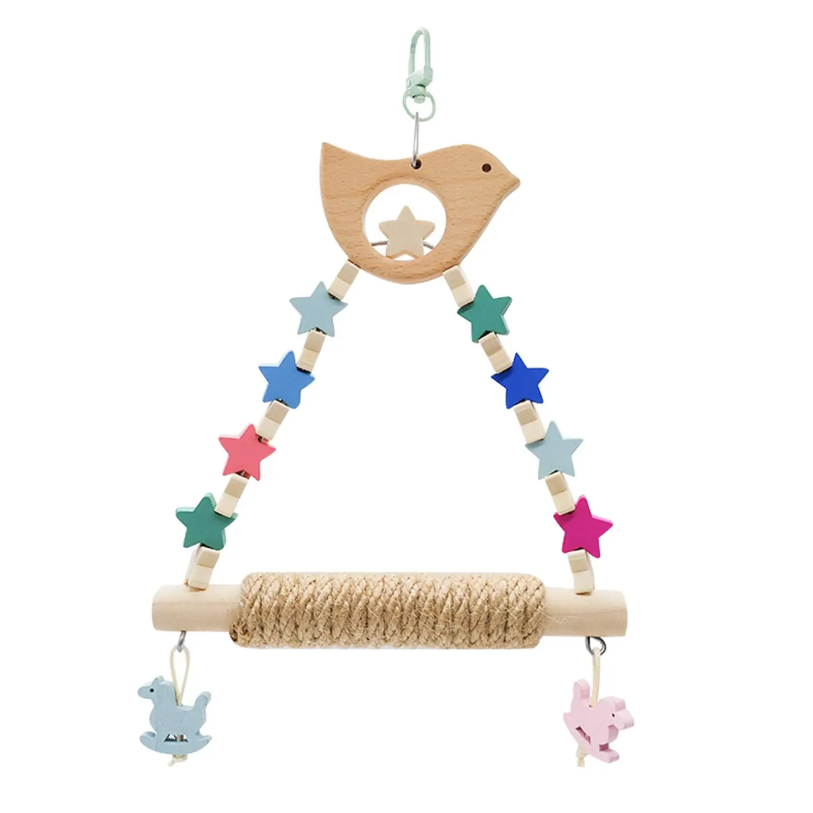 Parrot Swing Toy Budgie Lightweight Bird Toy for Parakeet Macaw Hanging Toy