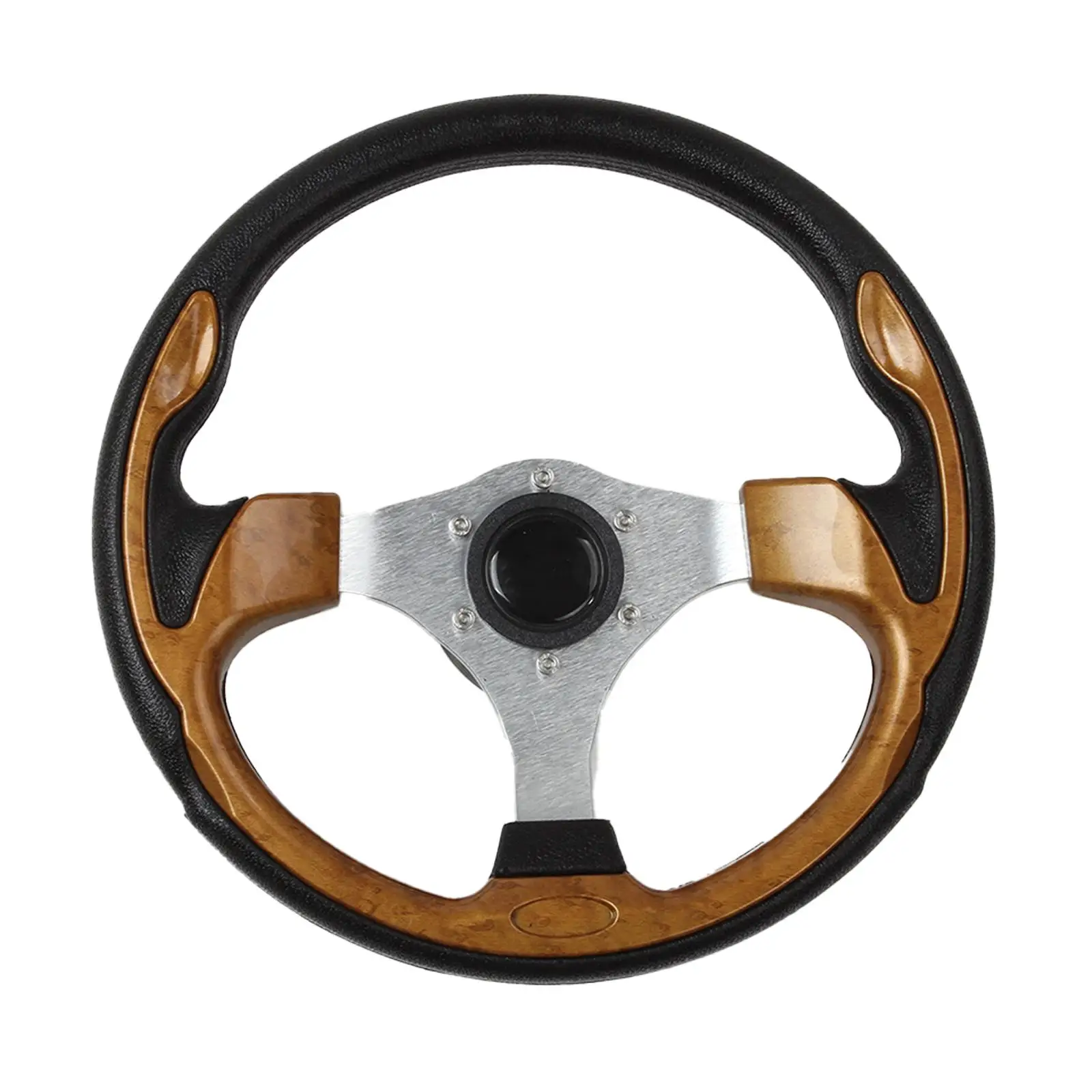 Marine Boat Steering Wheel Convenient Assemble AntiSlip Accessory 3 Spokes for Vessels Marine Boats Pontoon Boats Devices