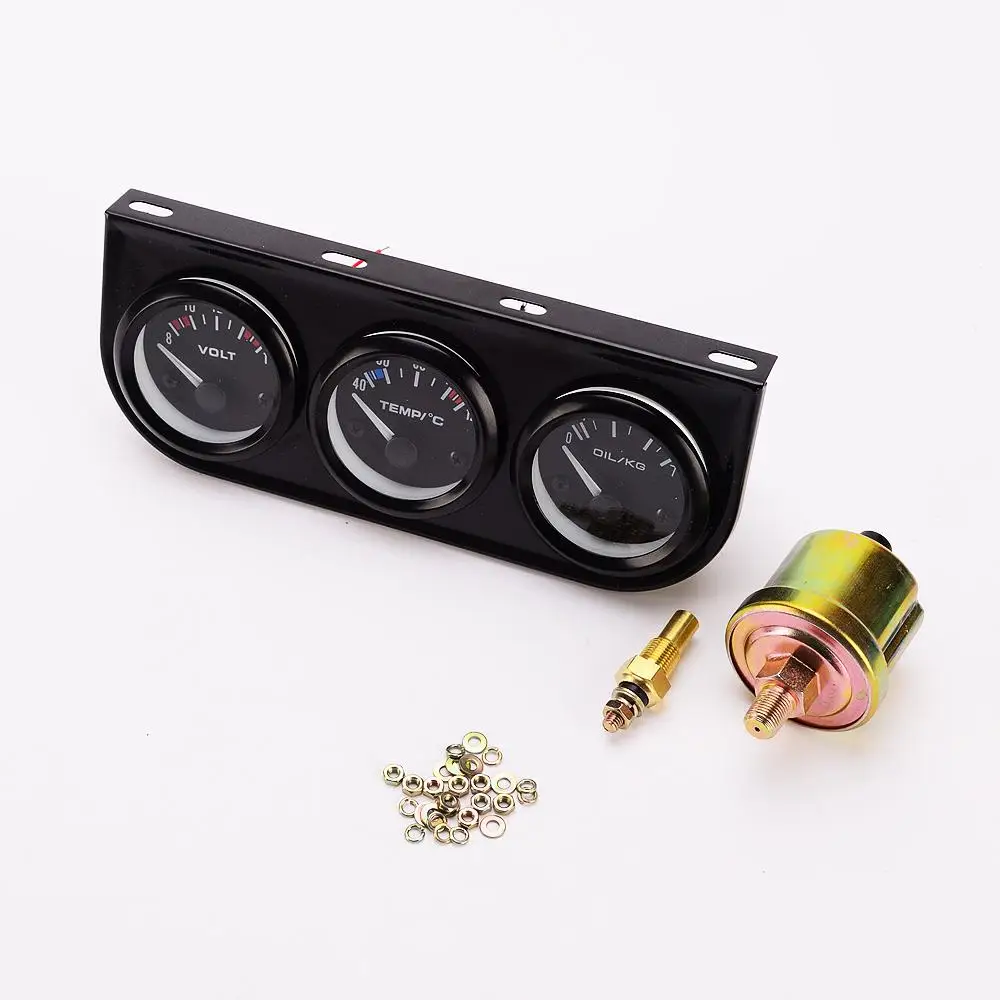 52mm  VoltMeter Water Temp  Oil Pressure  Sensor Multimeters