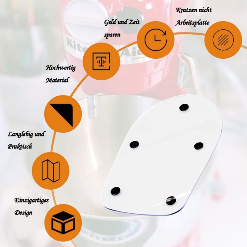 Tapete móvel acrílico para acessórios misturador suporte