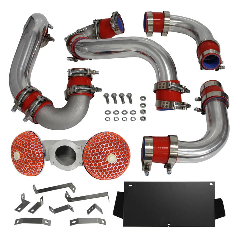 Piping Kit Blue Couplers AJP Distributors For 300ZX Z32 VG300DETT Bolt On Silver Intercooler 