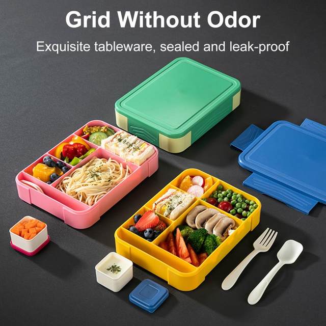 Luch Box For Toddlers Three-compartment Lunch Box With Sauce Grid 1300ml Bento  Box Independently Sealed Children's Lunch Box - Lunch Box - AliExpress