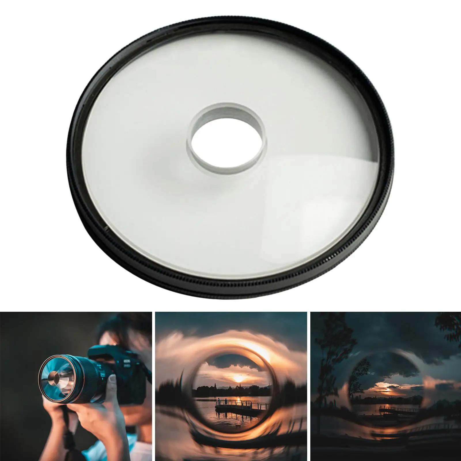 Portabe Camera Lens Filter Anti Scratch Easy to Install Portrait Photography for Camera Replacement