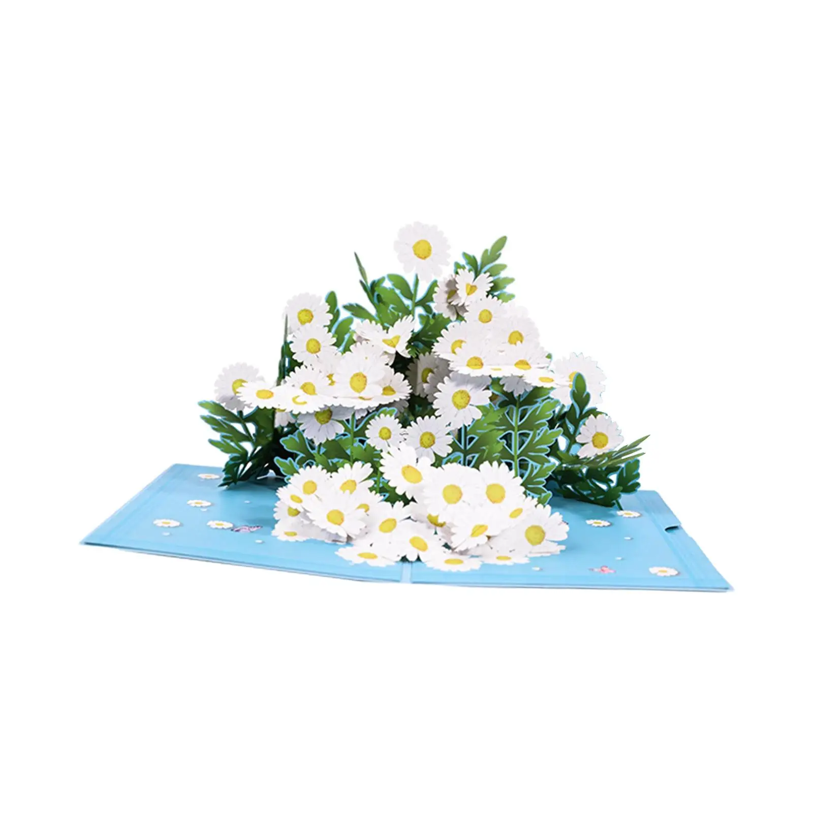 Daisy Bouquet Popup Card Best Wishes Holiday Greeting Card for Anniversary Graduation New Year Classroom Kids School Classroom