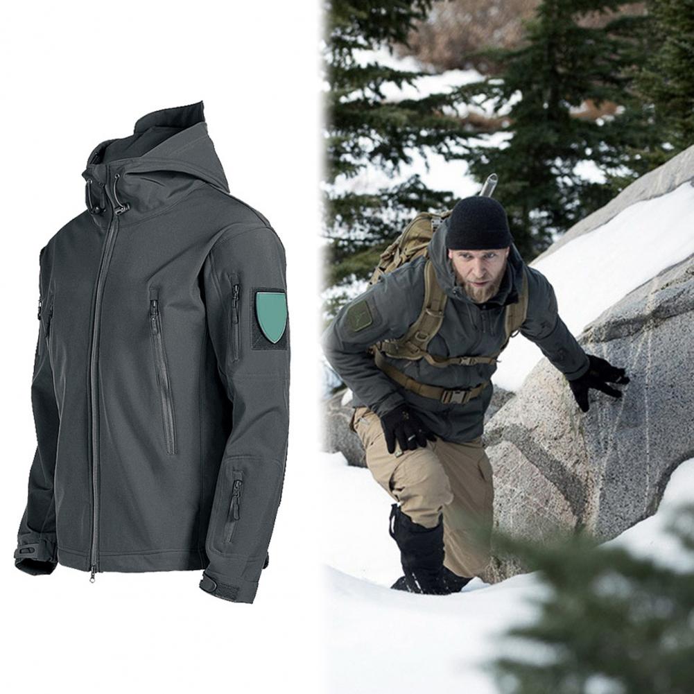 velo forrado inverno militar tático masculino jaqueta terno de pesca ao ar livre prova dwaterproof água caminhadas caça jaquetas calças treino