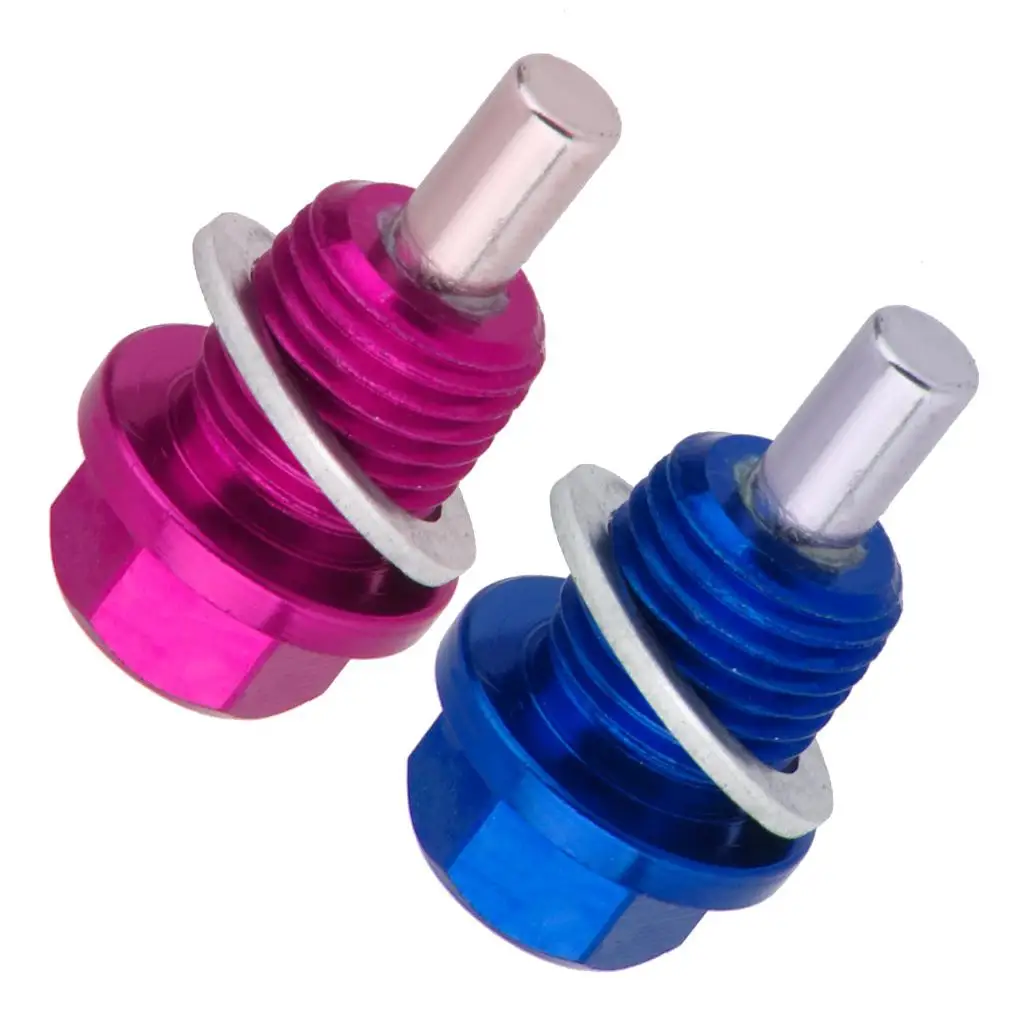 Anodized Aluminum Magnetic Oil Drain Plug Bolt M14X1.5 For  +