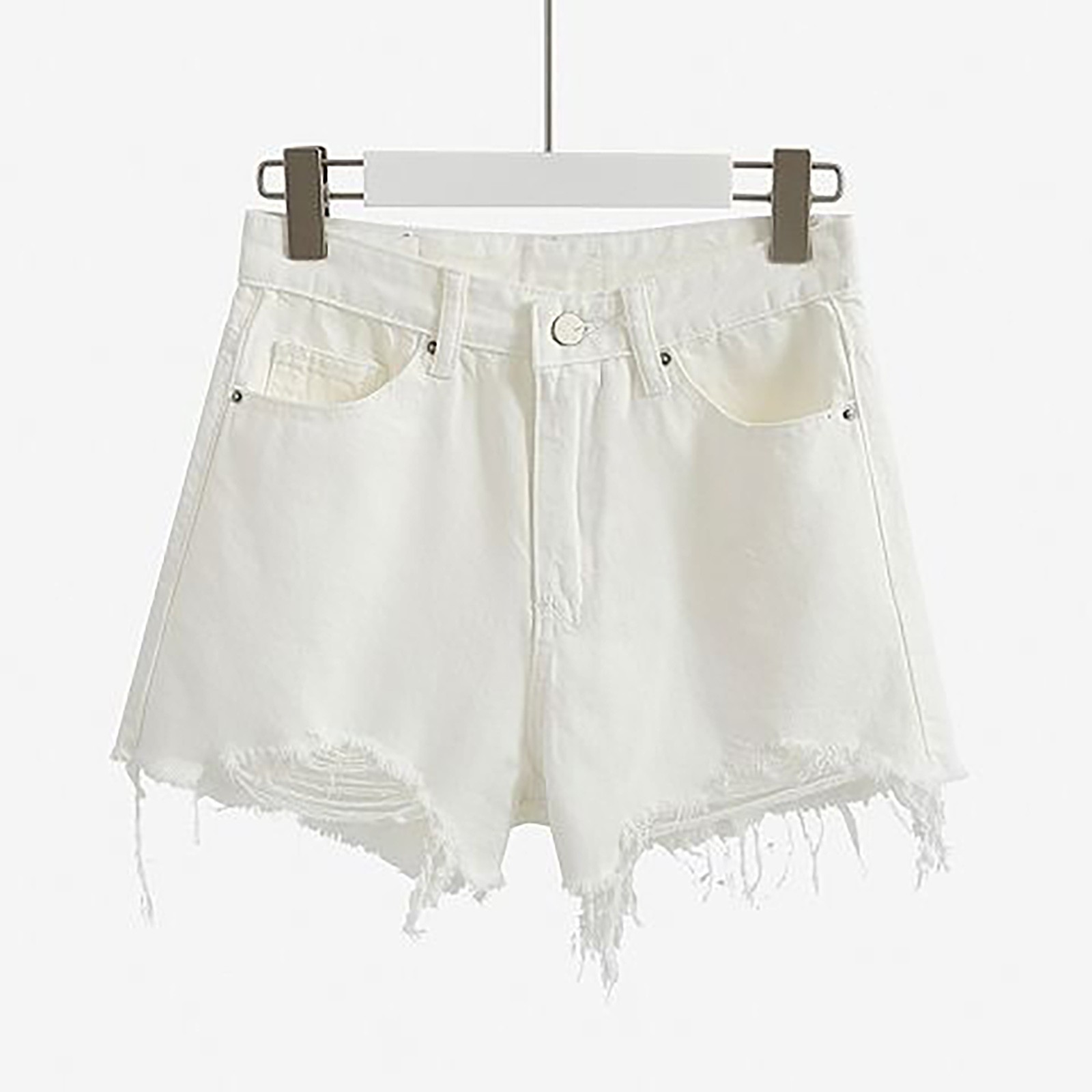 Title 8, Glands noir Denim Shorts femmes mode trou Mini ...