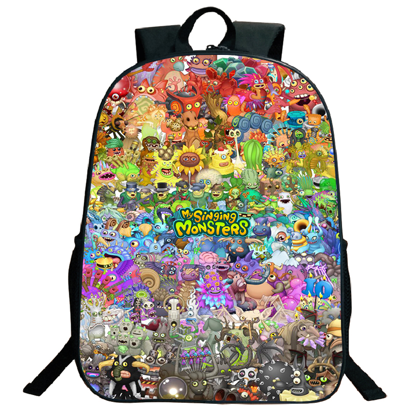 Waterproof grande Cartoon Schoolbag, My Singing Monsters