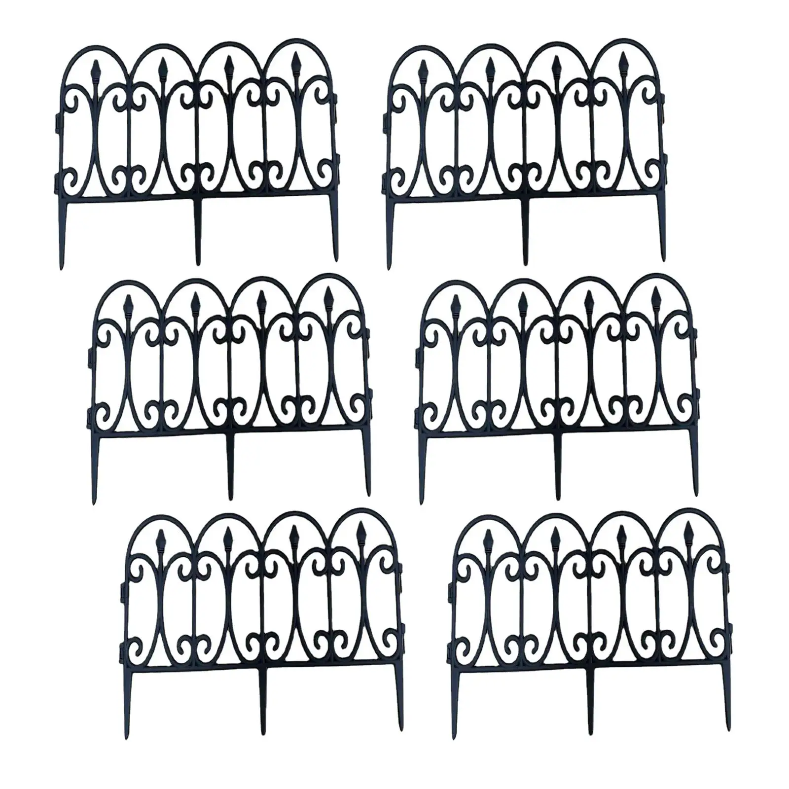 Garden Picket Fence 23.6x13inch Edging Garden Border Fence Animal Barrier for Dogs Walkway Balcony Outdoor Landscaping Plant