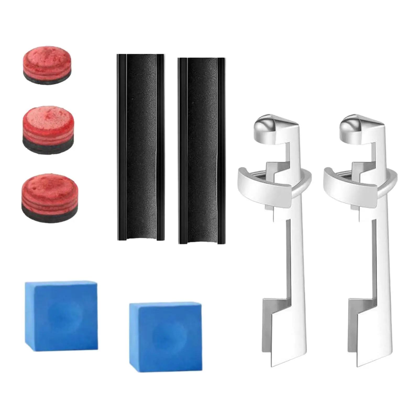 9Pc Pool Cue Tip Repairs Pool Cue Tip Clamp Portable Billiards Cue Stick