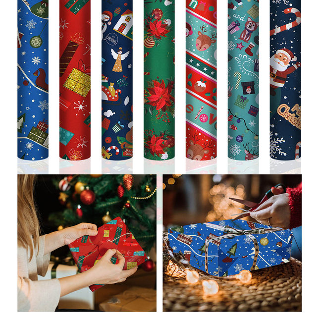 1PC DIY Men's Women's Children's Christmas Wrapping Paper