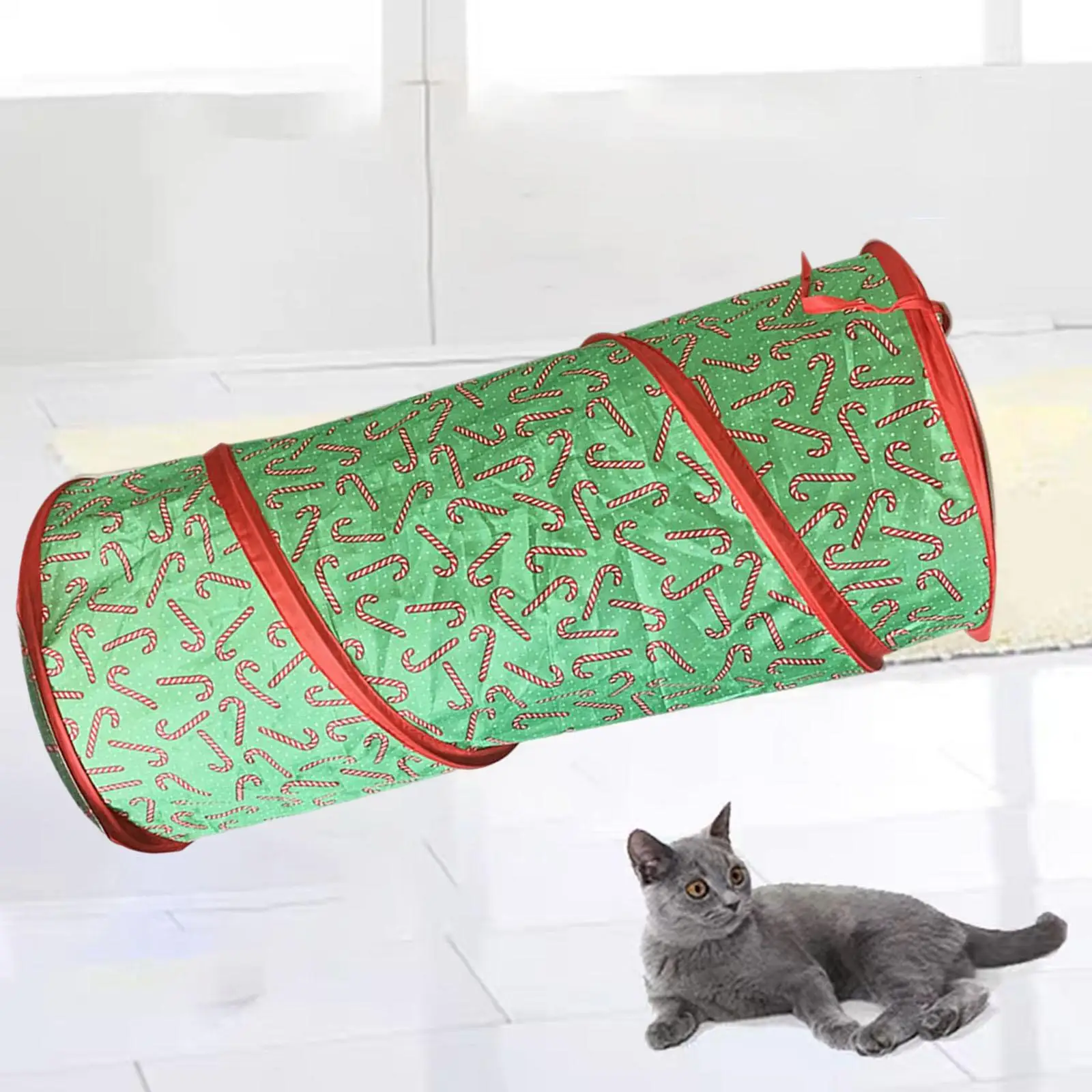 Cat Tunnel Tube Cats Tunnel Toys Collapsible Interactive for Kittens Yard Living Room