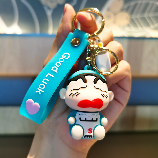 Wholesale 3D Crayon Shin-Chan Doll Cute Keychain Accessories PVC Key Ring  with Daisy Basketball Pendant Wristlet Custom Car Bag Charm Gift From  m.