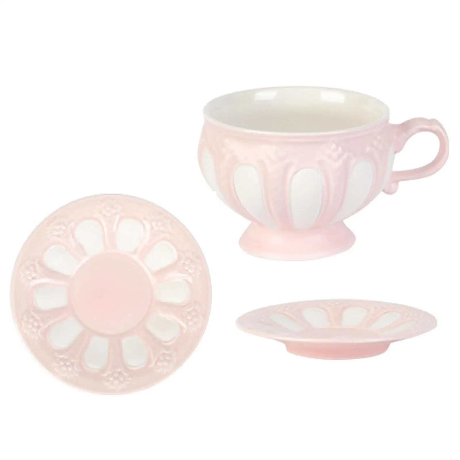 Ceramic Coffee Porcelain Tea Cups Creative Afternoon Tea Set Coffee and Saucer for Hot Chocolate Latte