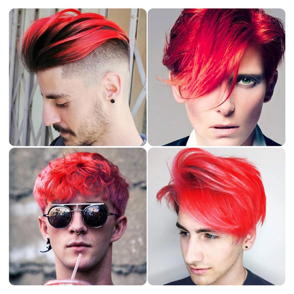 Description Picture 6 of item1 Bottle 7 Colors Fashion Grandma Grey Temporary Styling Hair Dye Cream Pomade Wax Unisex Hair Coloring Tools Accessories