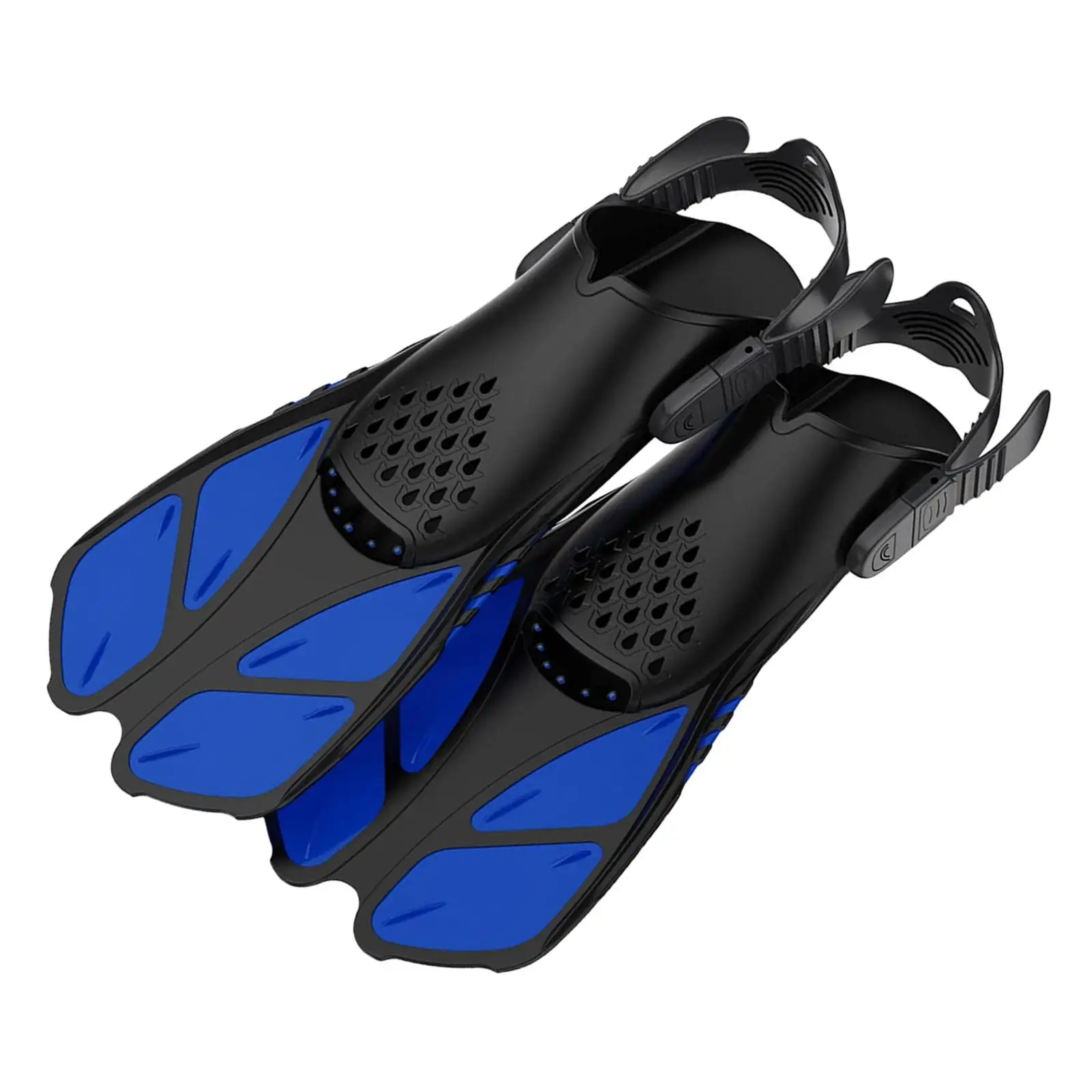 2x Flexible Swimming Flippers Swim Open Heel Professional Feet Shoe for Water Sports Snorkeling Adults Women Men Beginners