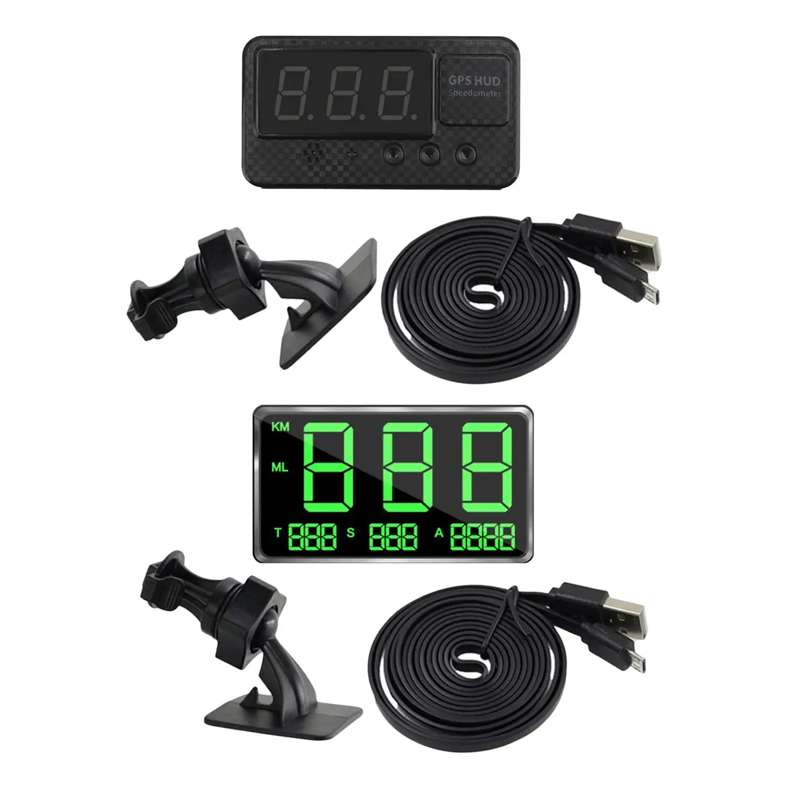 Universal Car GPS Speedometer Speed Alert HUD Head Up Display for All Cars SUV Vehicles Fatigue Driving Alarm Safe Driving