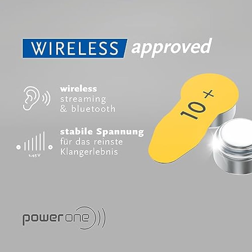 Description Picture 6 of itemPowerOne P10 Hearing Aid Batteries 60 PCS 10 Cards Zinc Air 1.45V 10A 10 a10 PR48 Hearing Aid Battery For hearing aids