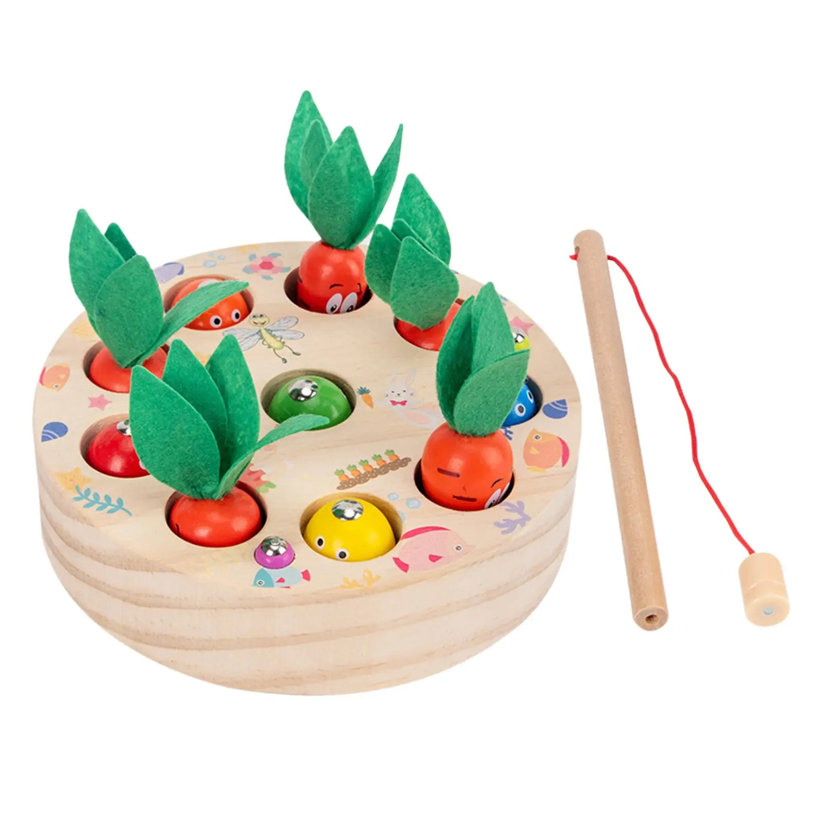 Educational Wooden Fishing Game Fine Motor Skill Learning Toy Montessori Toys for game Activity Birthday Interaction